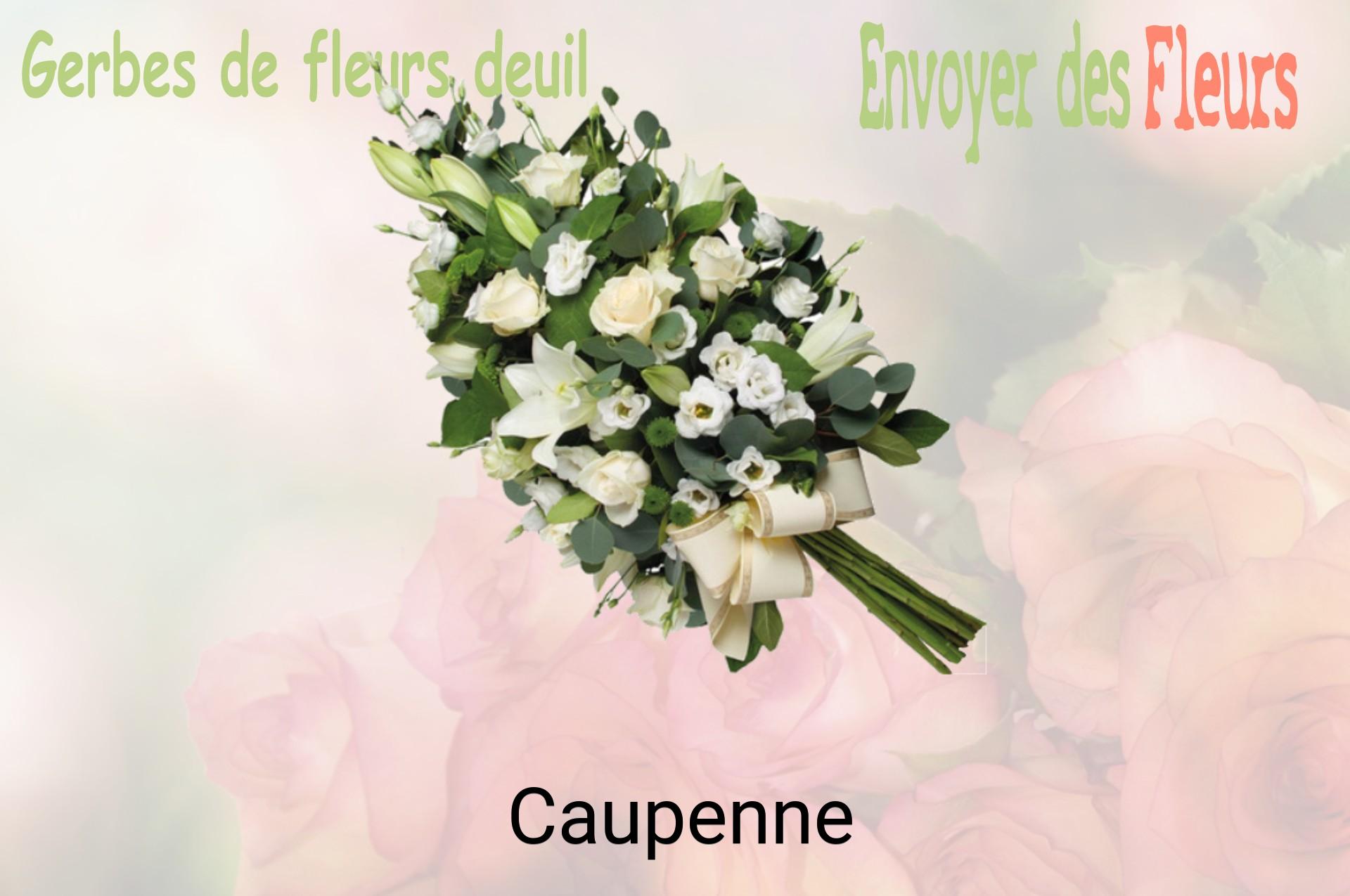 Gerbe de fleurs de deuil livrée à Caupenne